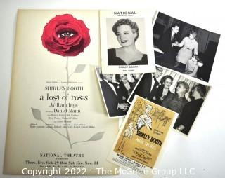 Group of Theater Lobby Card or Poster, Black & White Publicity Photos and Playbills from "The Loss of Roses" Staring Shirley Booth at the National Theater Washington DC.