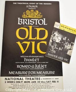 Color Lobby Card or Poster and Playbill from "Bristol Old Vic" Prduction at The National Theater in Washington DC.