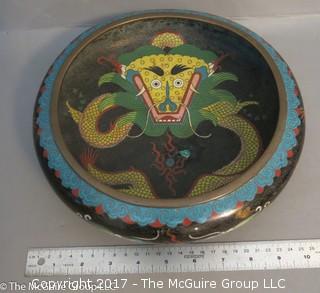 Cloisonne Bowl; 7 3/4" (inside diameter at rim) x 3 1/4"T