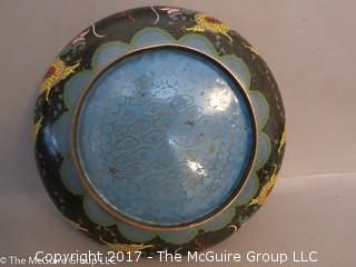 Cloisonne Bowl; 7 3/4" (inside diameter at rim) x 3 1/4"T