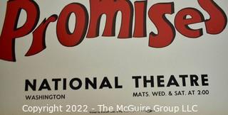 Group of Theater Lobby Cards or Posters,Black & White Publicity Photos and Playbills from The Musical "Promises, Promises" at The National Theater in Washington DC.