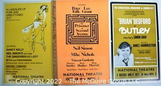 Group of Three (3) Vintage Theater Lobby Cards or Posters From National Theater Washington DC.