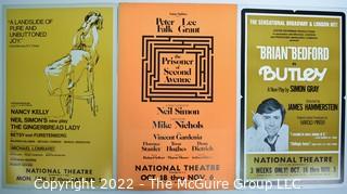 Group of Three (3) Vintage Theater Lobby Cards or Posters From National Theater Washington DC.