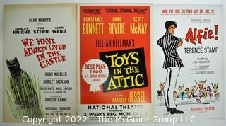 Group of Three (3) Vintage Theater Lobby Cards or Posters From National Theater Washington DC.