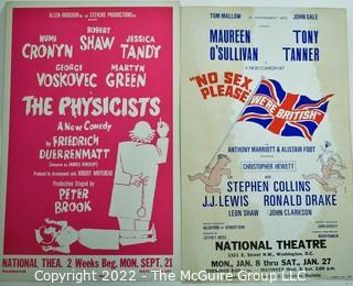 Group of Two (2) Vintage Theater Lobby Cards or Posters From National Theater Washington DC.