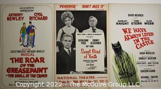 Group of Three (3) Vintage Theater Lobby Cards or Posters From National Theater Washington DC.