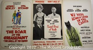 Group of Three (3) Vintage Theater Lobby Cards or Posters From National Theater Washington DC.