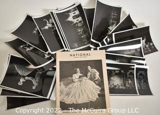 Group of Theater Black & White Publicity Photos and Playbills from "The King & I" at The National Theater, 1955.