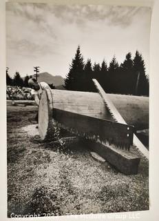 Black & White Large Format Photo By Art Rickerby Crosscut Saw Competition. 9" x 12".