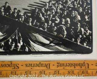 Historical political photo (1964) by Art Rickerby of Barry Goldwater at poolside rally.