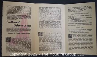 Ephemera including two 1856 medical degrees from Jefferson Medical School in Philadelphia. Brochure from the Fur Bearers' Defence League  