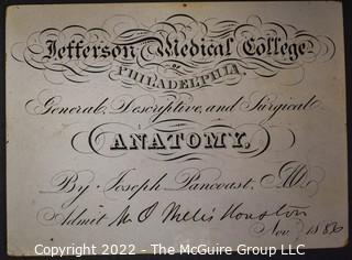 Ephemera including two 1856 medical degrees from Jefferson Medical School in Philadelphia. Brochure from the Fur Bearers' Defence League  