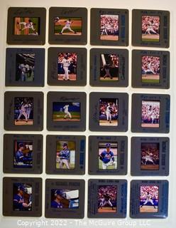 Collection of 35mm color slides of baseball players mostly NY Mets. Includes stars and future Hall of Famers