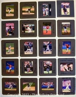 Collection of 35mm color slides of baseball players mostly NY Mets. Includes stars and future Hall of Famers