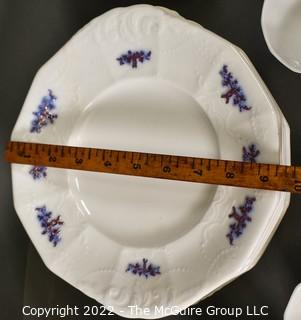 Set of Vintage Blue and White Porcelain China Tableware. 