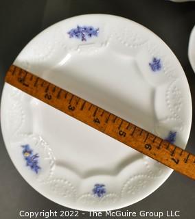 Set of Vintage Blue and White Porcelain China Tableware. 