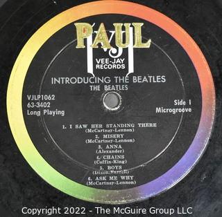 First Beatles Album Released In The US: "Introducing the Beatles" on Vee Jay Records  LP 1062 MONO. Vinyl Record