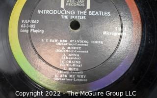 First Beatles Album Released In The US: "Introducing the Beatles" on Vee Jay Records  LP 1062 MONO. Vinyl Record