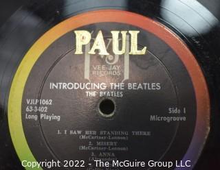 First Beatles Album Released In The US: "Introducing the Beatles" on Vee Jay Records  LP 1062 MONO. Vinyl Record