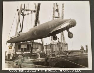 1939 Black & White Associated Press Photo of a Lockheed Hudson Bomber Plane Built  in America to Fight in England, WWII 