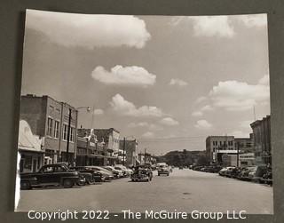 Vintage Black & White Photo of Street Scene of Menard Texas.