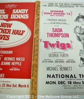 Group of Three (3) Vintage Theater Lobby Cards or Posters From National Theater Washington DC.