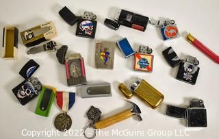 Group of Vintage Promotional and Souvenir Lighters and More.