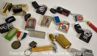 Group of Vintage Promotional and Souvenir Lighters and More.