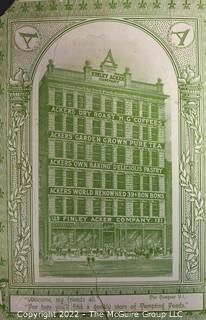 1906 Finley Ackers' Catalog Food Cyclopedia with Personal Physical Fitness Notes Added Inside.