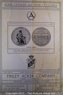 1906 Finley Ackers' Catalog Food Cyclopedia with Personal Physical Fitness Notes Added Inside.