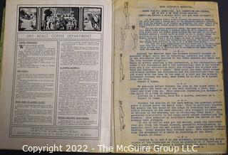 1906 Finley Ackers' Catalog Food Cyclopedia with Personal Physical Fitness Notes Added Inside.