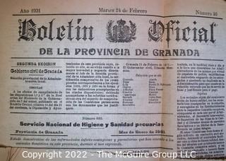 Family papers. Principality of Granada. Spain. 19th Century.     