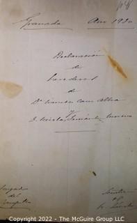 Family papers. Principality of Granada. Spain. 19th Century.     