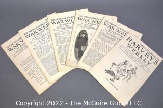 Six (6) 1918 Editions of The North American Review's War Weekly by George Harvey