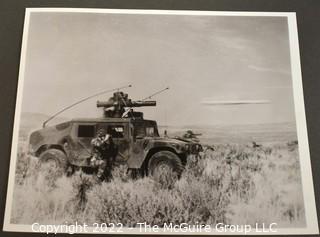 Eight (8) Black & White Military Press Photos Of Exercise Green Flag and Desert Storm.