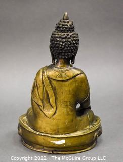 Vintage Cast Metal Buddha Statue 