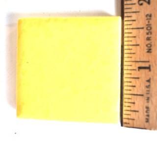 Group of Yellow and Black Porcelain Tiles, Unused.  Each measure 1 1/2" square.