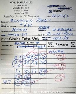 Scotch Sound Tape. Description indicates 1962 property of Clifford Prod., assumed to be Clifford Evans.  Subject on tape unknown.  