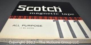 Scotch Sound Tape. Description indicates 1962 property of Clifford Prod., assumed to be Clifford Evans.  Subject on tape unknown.  