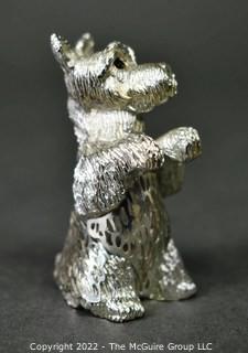 Christofle Lumiere Silver Plate Scottie Dog Figurine. 