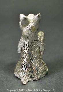 Christofle Lumiere Silver Plate Scottie Dog Figurine. 