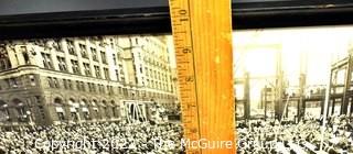 Vintage Framed Black & White Panoramic Photo of Herbert Hoover, 31st President of the United States Laying the Cornerstone of the New Post Office Department Building, Septempber 26, 1932