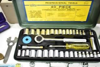 Group of Various Tools Including Plano Tackle Box. 