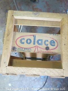 Vintage Wooden Stenciled Fruit Crate  