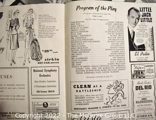 Group of Theater Black & White Publicity Photos and Playbills from The National Theater. 