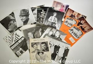 Group of Theater Black & White Publicity Photos and Playbills from The National Theater. 