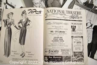 Group of Theater Black & White Publicity Photos and Playbills from The National Theater. 