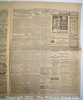 The New York Herald Newspaper - November 12, 1918 War Is Won – End of WWI