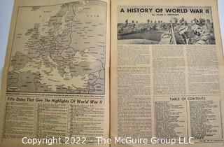 Vintage Insert Section "History Of World War II", The Washington Post, October 11 1945, WWII 