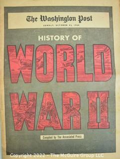 Vintage Insert Section "History Of World War II", The Washington Post, October 11 1945, WWII 